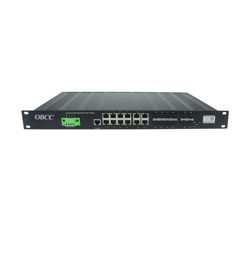 千兆12光12電網管型工業交換機 千兆12光12電網管型工業交換機